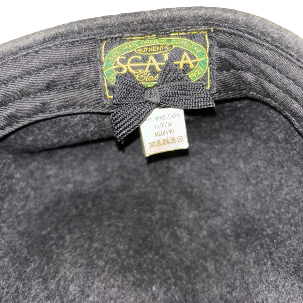 Authentic Scala Classico Black 100% Wool Newsboy … - image 6